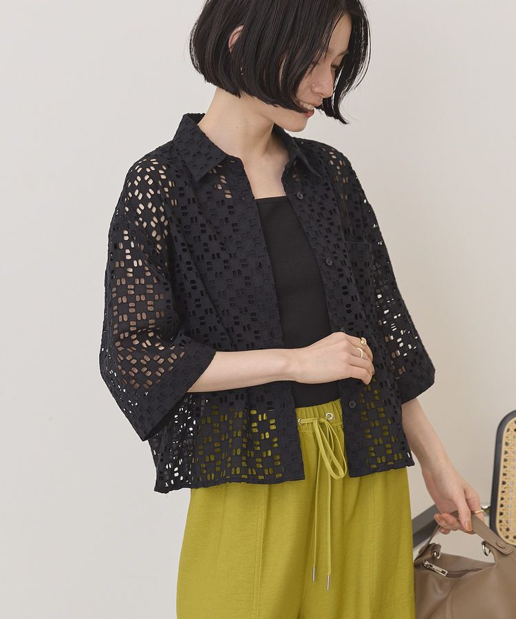 AMERICAN HOLIC「刺繍ショート半袖シャツ」|シャツ・ブラウス|