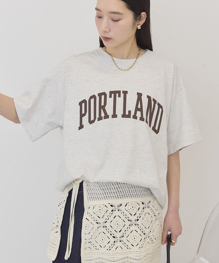 AMERICAN HOLIC「PORTLAND裾ラウンドTシャツ」|Tシャツ・カットソー|Oatmeal