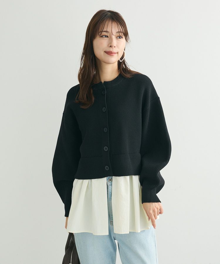 Green Parks「・ELENCARE DUE スソレイヤーニットカーディガン」|カーディガン|