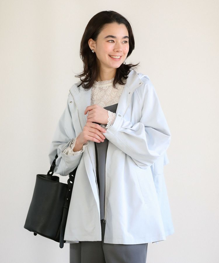 Green Parks「撥水加工Aラインマウンテンパーカー」|ブルゾン・スタジャン|Sax