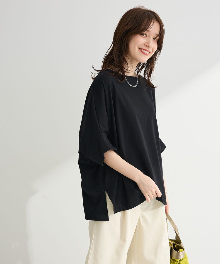 Green Parks「【WEB限定】冷やっとすずやかドルマンプルオーバーⅡ」|Tシャツ・カットソー|Black