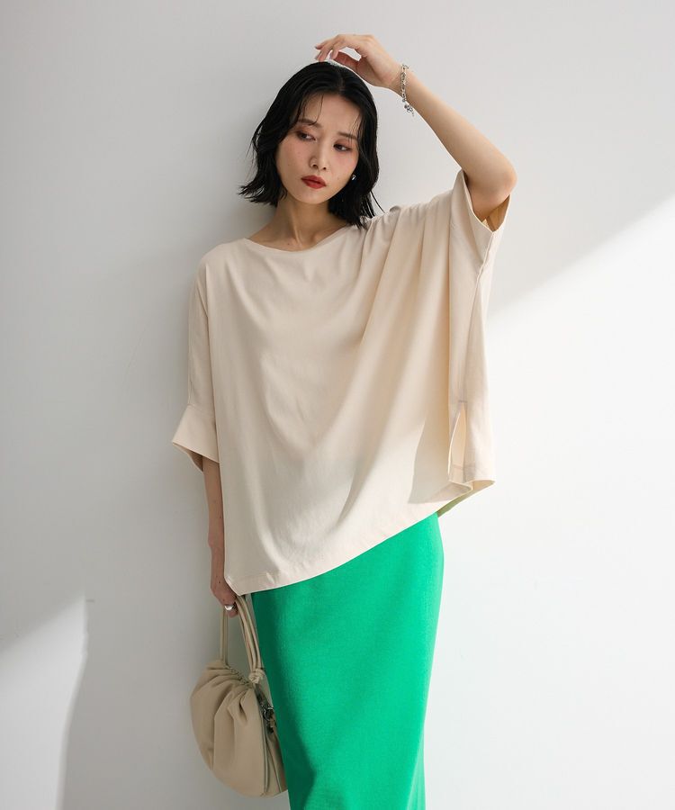 Green Parks「【WEB限定】冷やっとすずやかドルマンプルオーバーⅡ」|Tシャツ・カットソー|Ecru