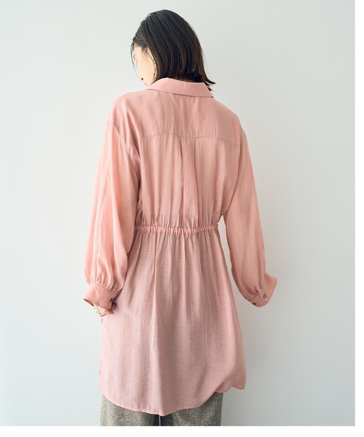 YECCA VECCA「シアー2way袖バルーンチュニック」|シャツ・ブラウス|