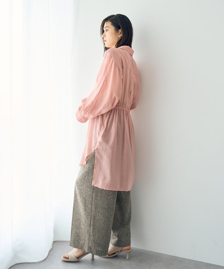 YECCA VECCA「シアー2way袖バルーンチュニック」|シャツ・ブラウス|