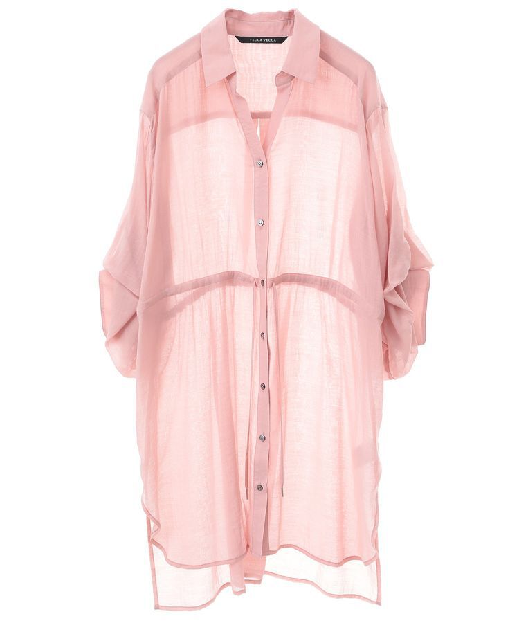 YECCA VECCA「シアー2way袖バルーンチュニック」|シャツ・ブラウス|