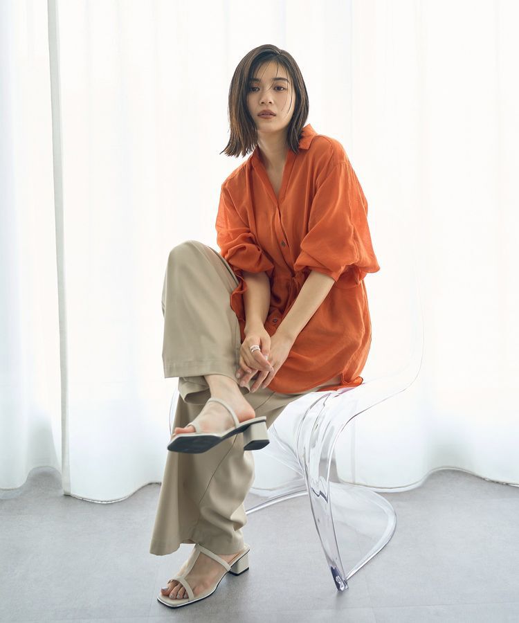 YECCA VECCA「シアー2way袖バルーンチュニック」|シャツ・ブラウス|