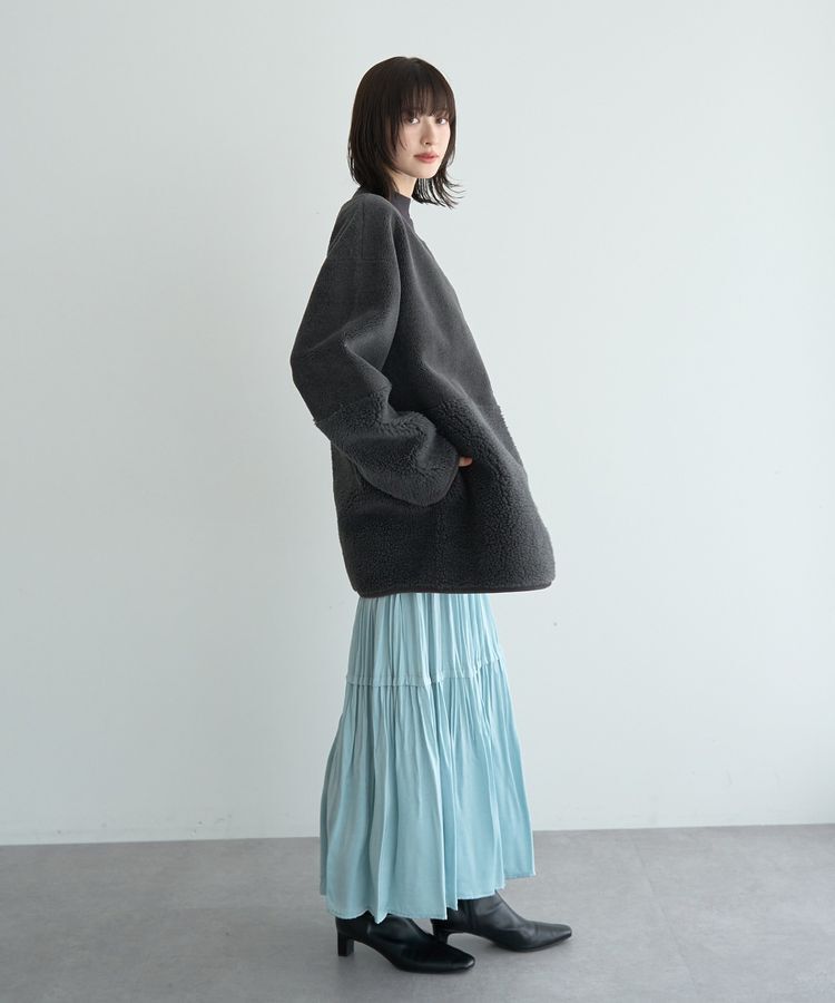 YECCA VECCA「ランダムプリーツサテンマーメイドスカート」|スカート|