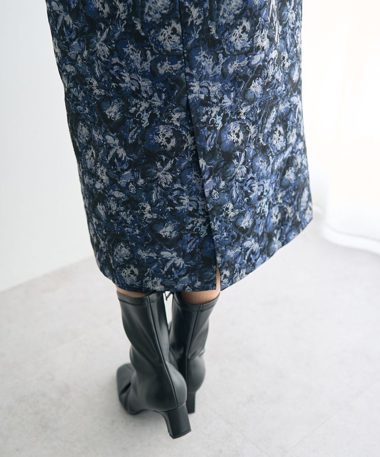 YECCA VECCA「ジャガードナロースカート」|フレア|