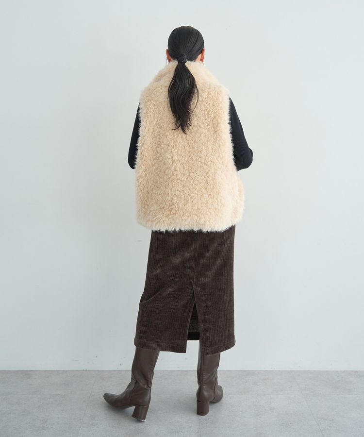 YECCA VECCA「コーデュロイナロースカート」|タイト|