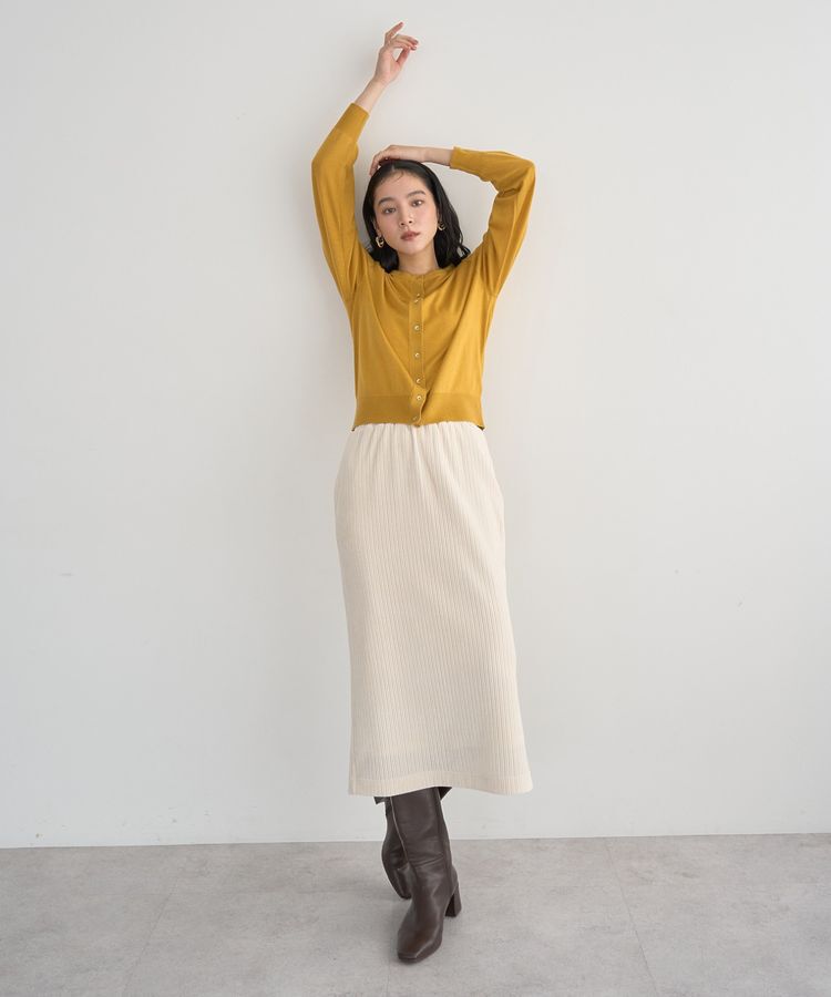 YECCA VECCA「コーデュロイナロースカート」|タイト|