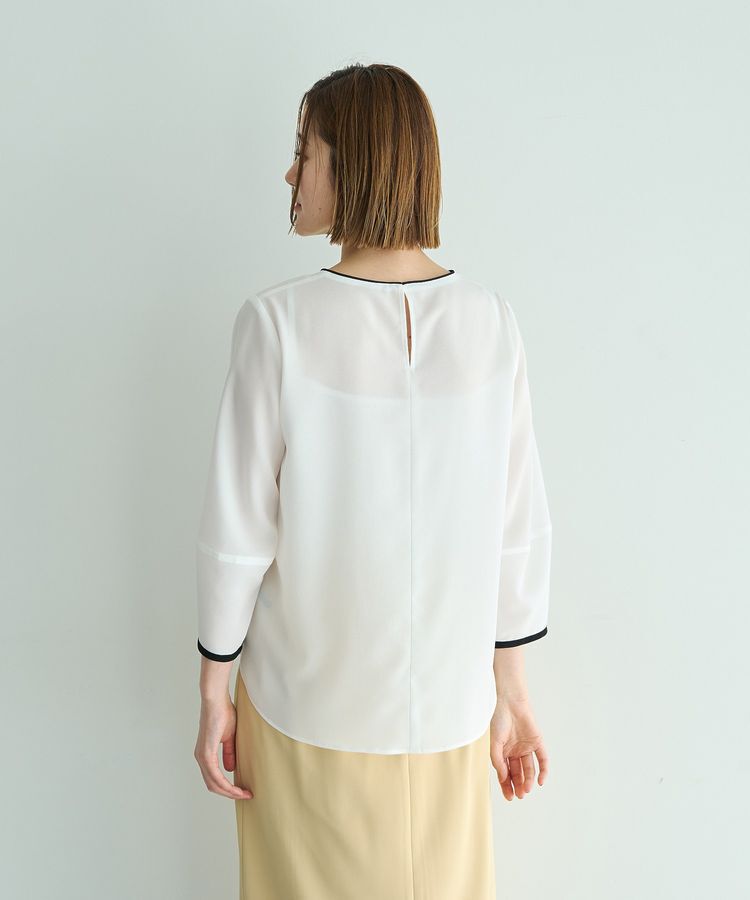 YECCA VECCA「配色パイピングブラウス」|シャツ・ブラウス|