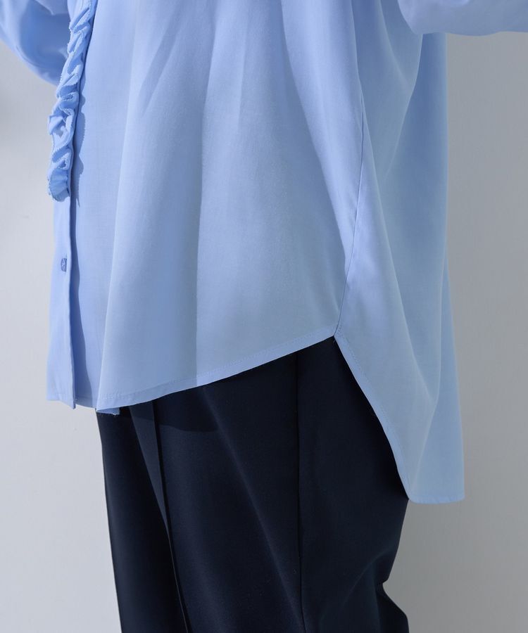 YECCA VECCA「フリルVネックブラウス」|シャツ・ブラウス|