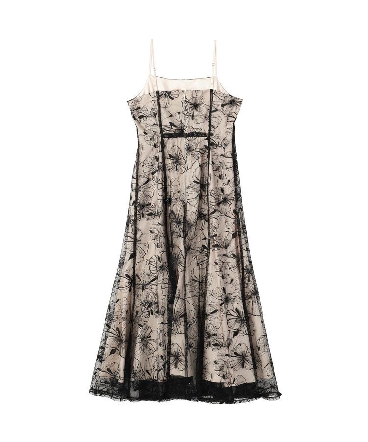 YECCA VECCA「【2点SET】フラワー柄スパンコール刺繍ドレス」|ワンピース|