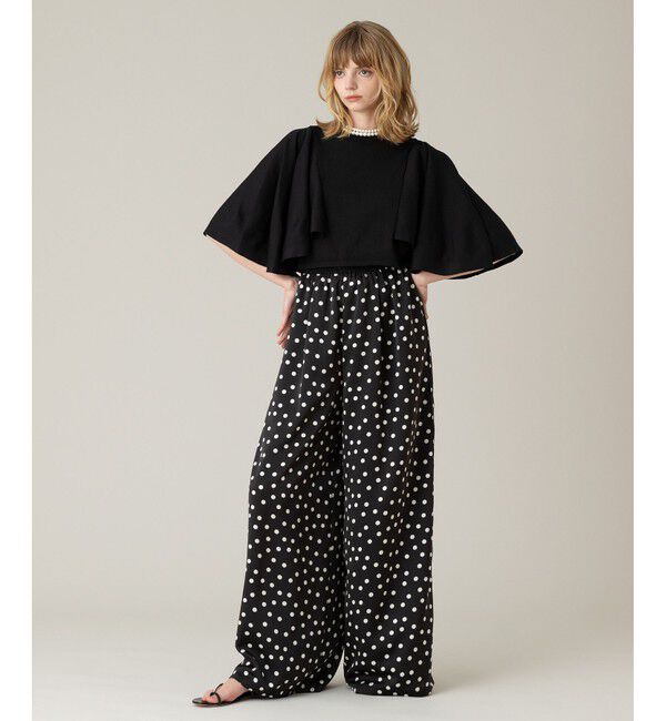 LOULOU WILLOUGHBY「【LOULOU WILLOUGHBY】ミニ丈フレアスリーブプルオーバー」|ニット・セーター|