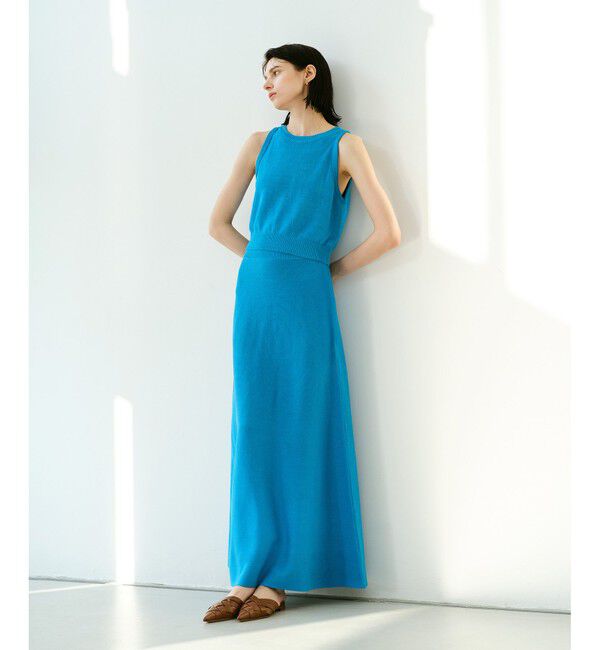 allureville「ハイゲージペーパーヤーンフレアスカート」|フレア|