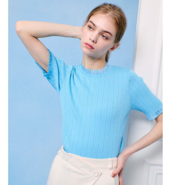 LOULOU WILLOUGHBY「【LOULOU WILLOUGHBY】ハーフチューブラーリブニット」|ニット・セーター|