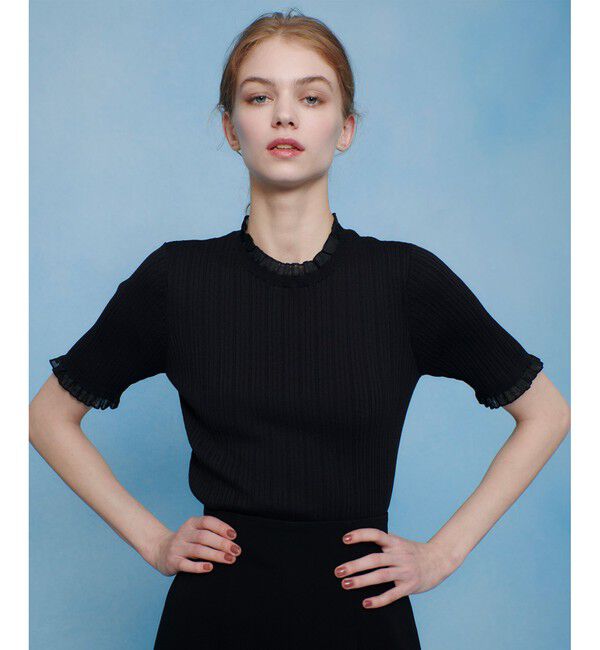 LOULOU WILLOUGHBY「【LOULOU WILLOUGHBY】ハーフチューブラーリブニット」|ニット・セーター|