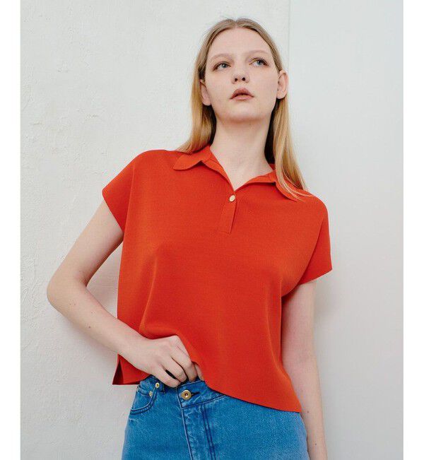 allureville「◇ サマーラガーシャツ」|ニット・セーター|オレンジ