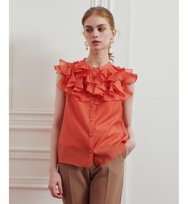 LOULOU WILLOUGHBY「【LOULOU WILLOUGHBY】ラッフルボリュームブラウス」|シャツ・ブラウス|