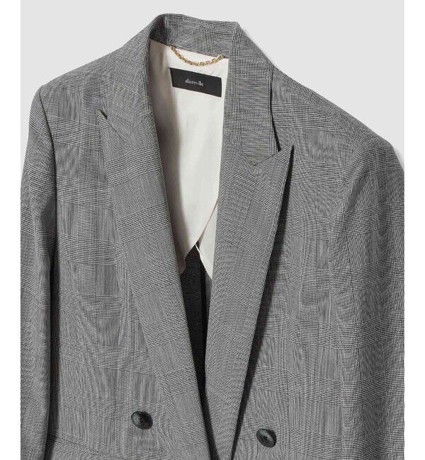 allureville「ポプリンチェックジャケット」|テーラードジャケット|