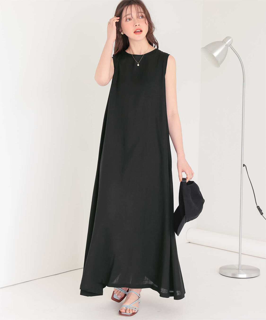 titivate「リネン混2wayリボンマキシワンピース」|ワンピース|