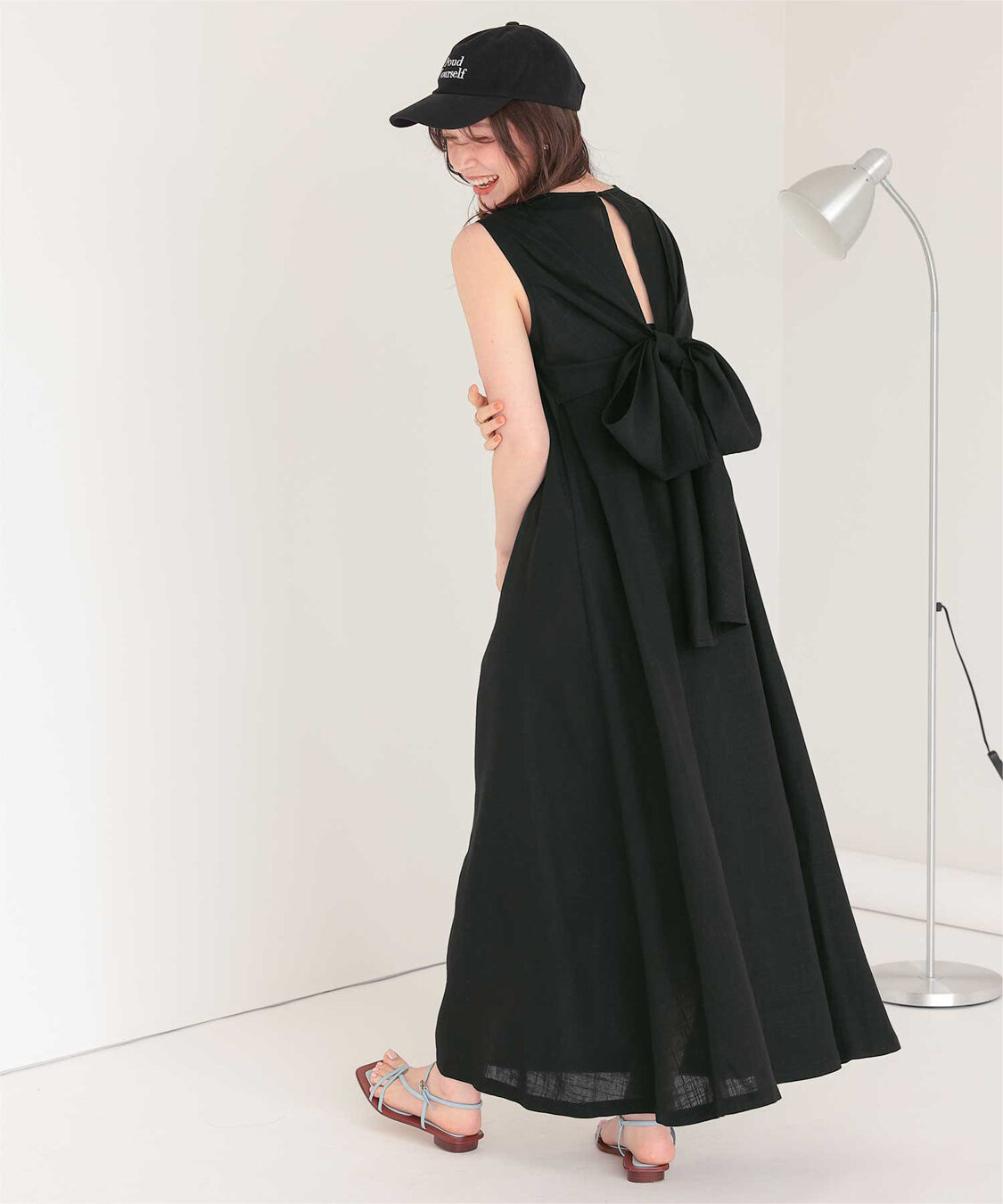 titivate「リネン混2wayリボンマキシワンピース」|ワンピース|