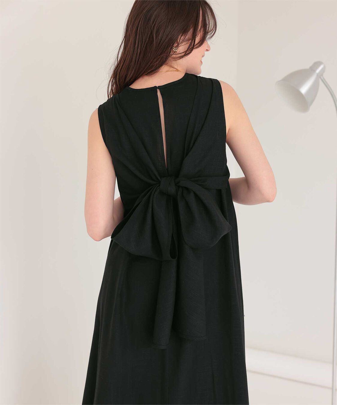 titivate「リネン混2wayリボンマキシワンピース」|ワンピース|