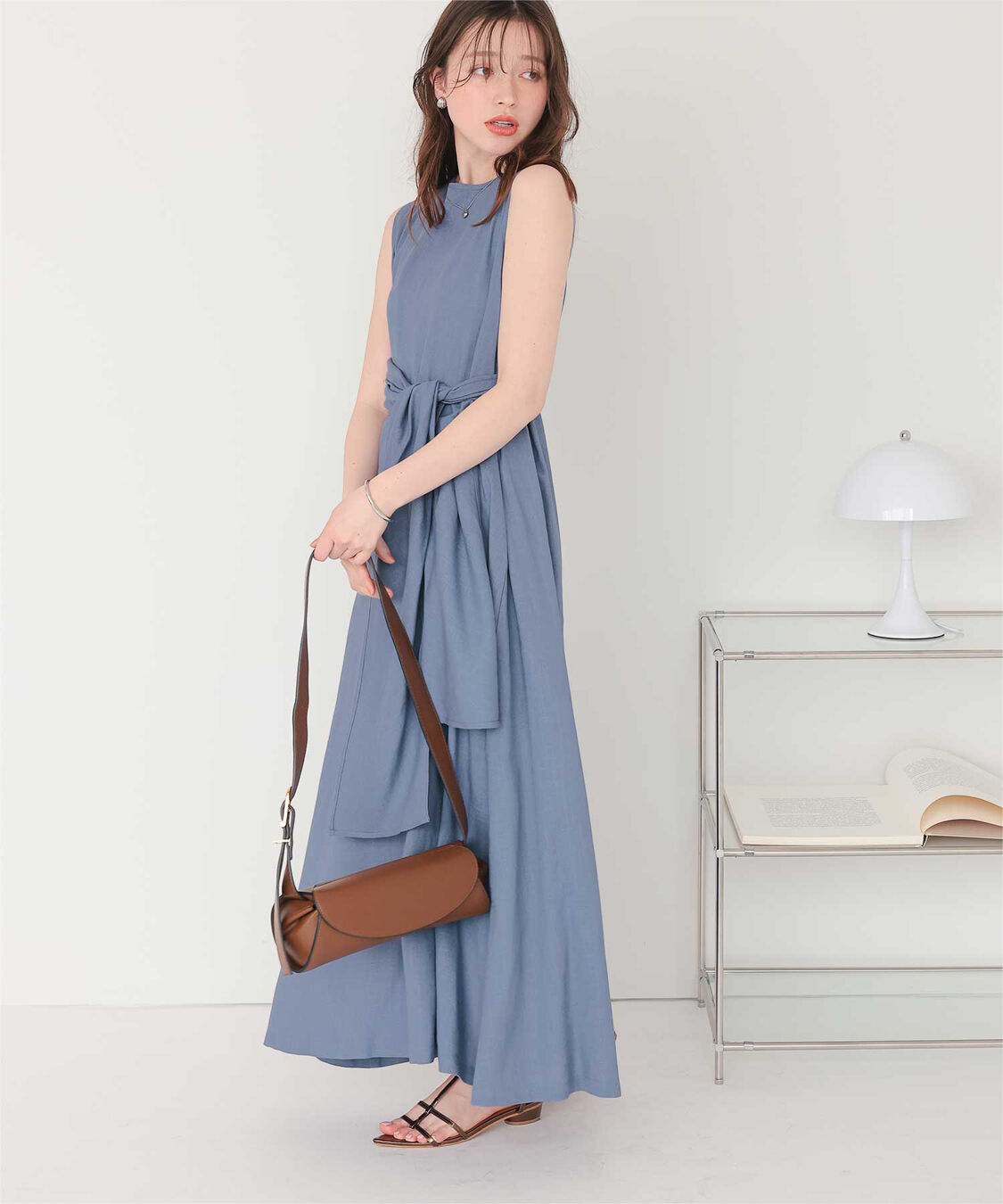 titivate「リネン混2wayリボンマキシワンピース」|ワンピース|