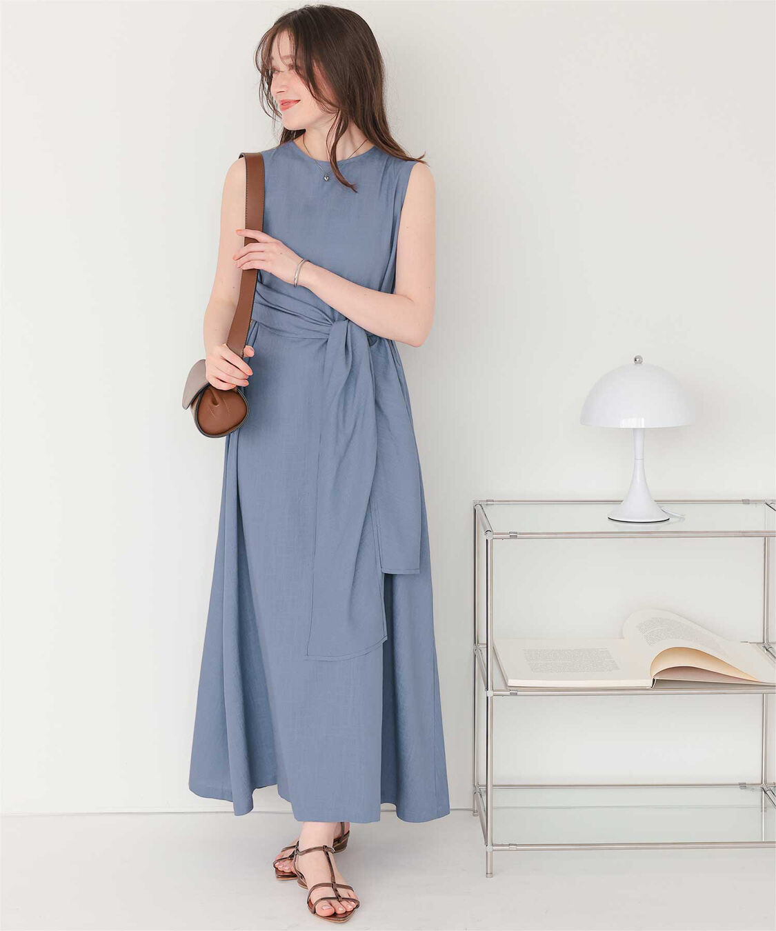 titivate「リネン混2wayリボンマキシワンピース」|ワンピース|