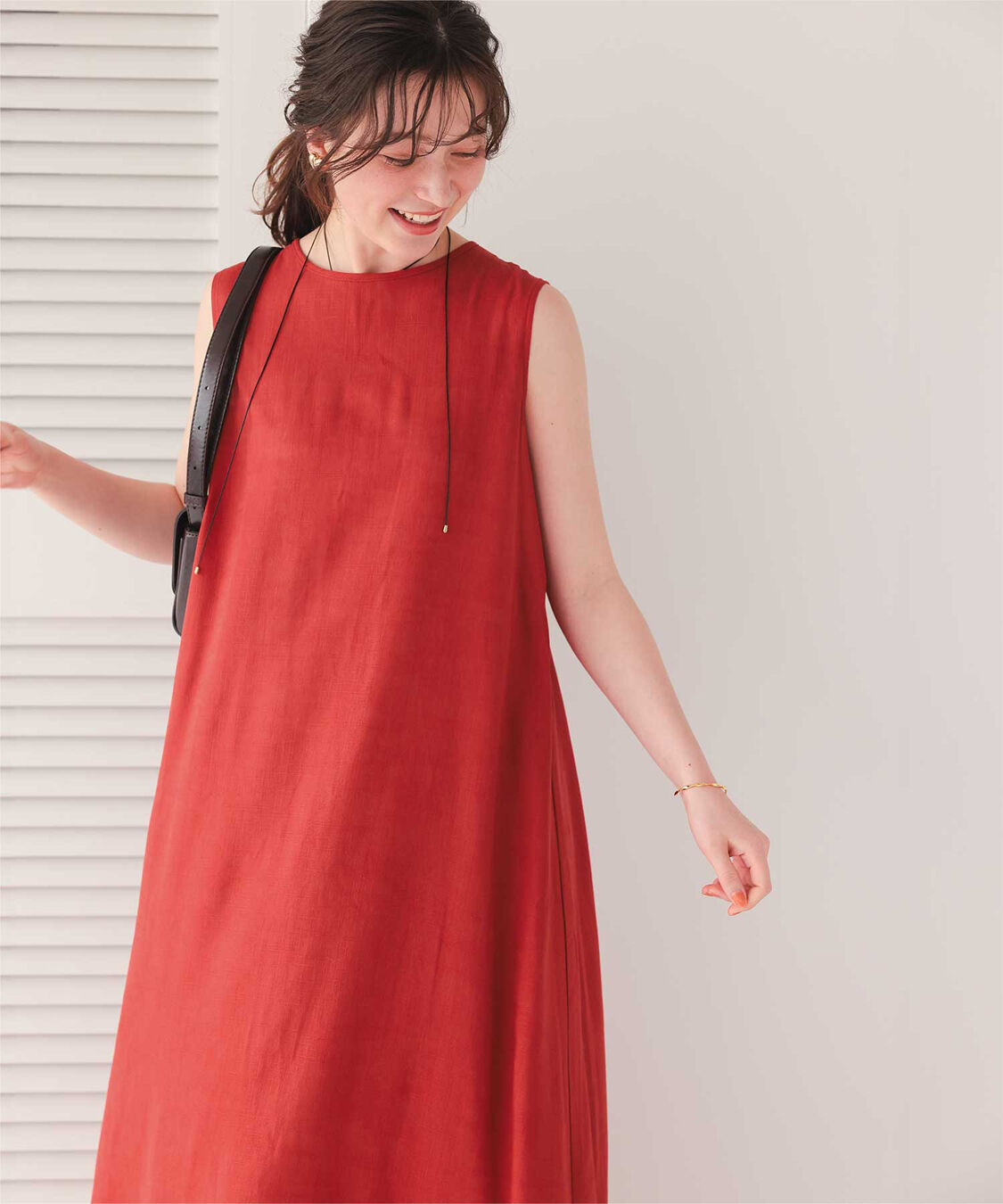 titivate「リネン混2wayリボンマキシワンピース」|ワンピース|