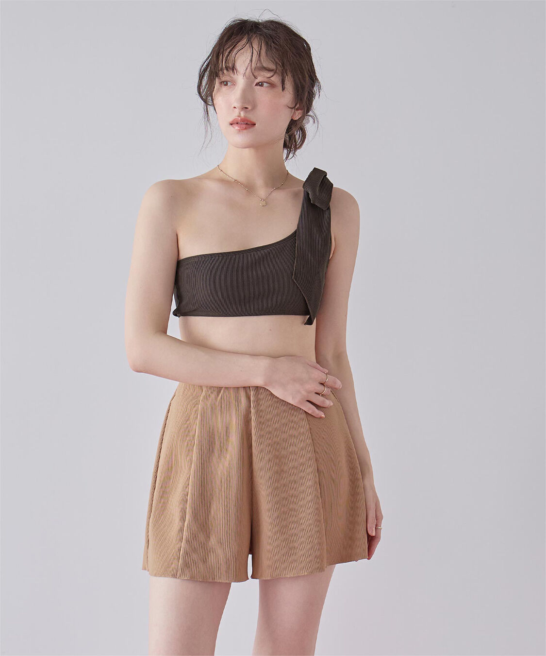 SEA DRESS「ワンショルダーデザインリブビキニ」|ビキニ|