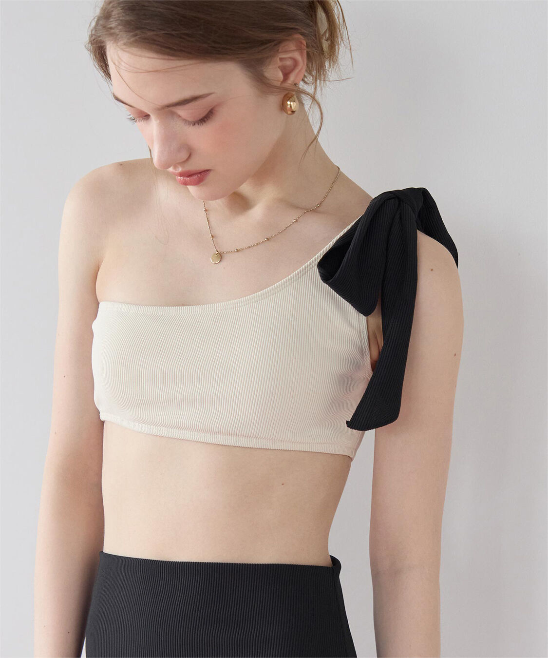 SEA DRESS「ワンショルダーデザインリブビキニ」|ビキニ|