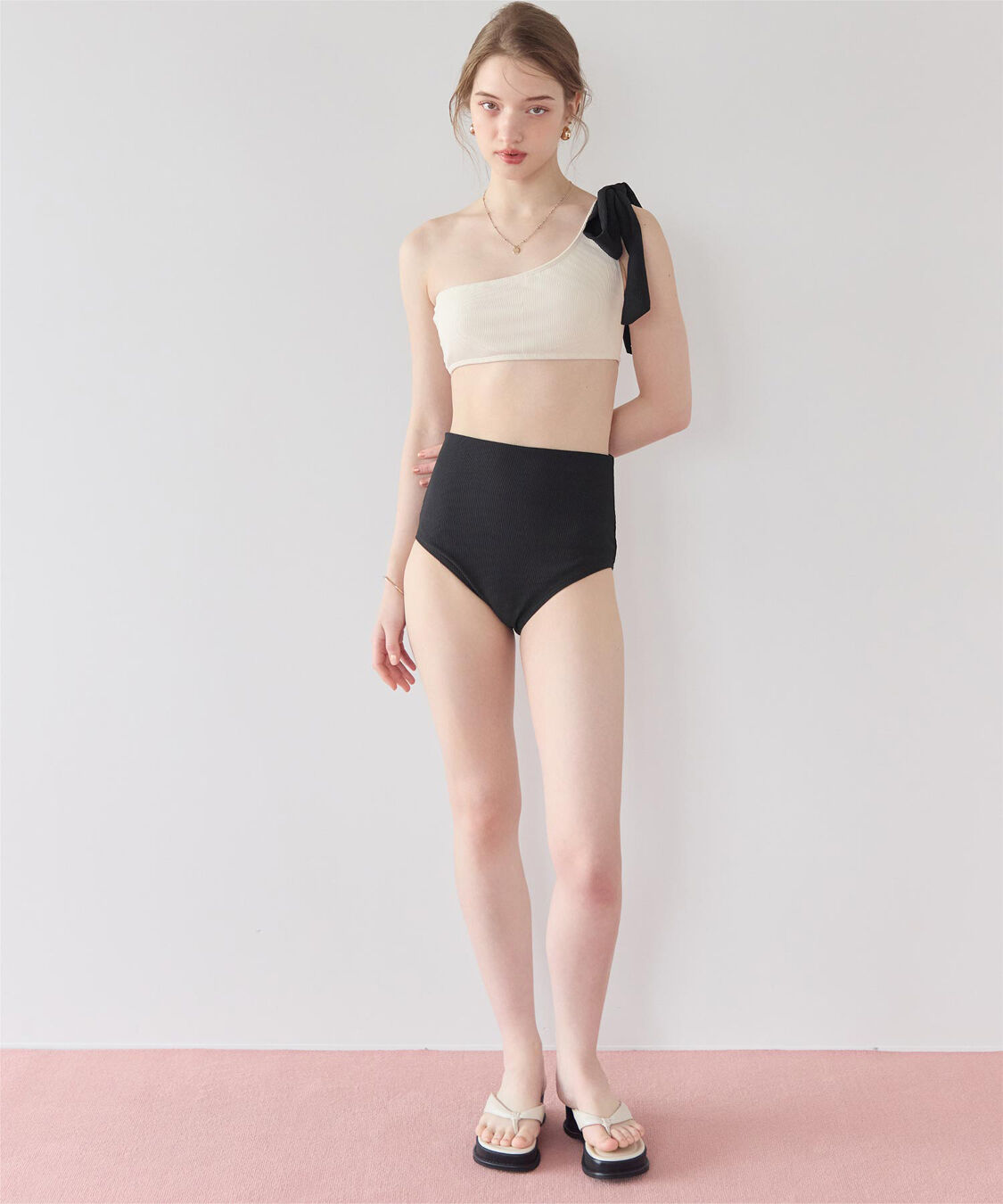 SEA DRESS「ワンショルダーデザインリブビキニ」|ビキニ|