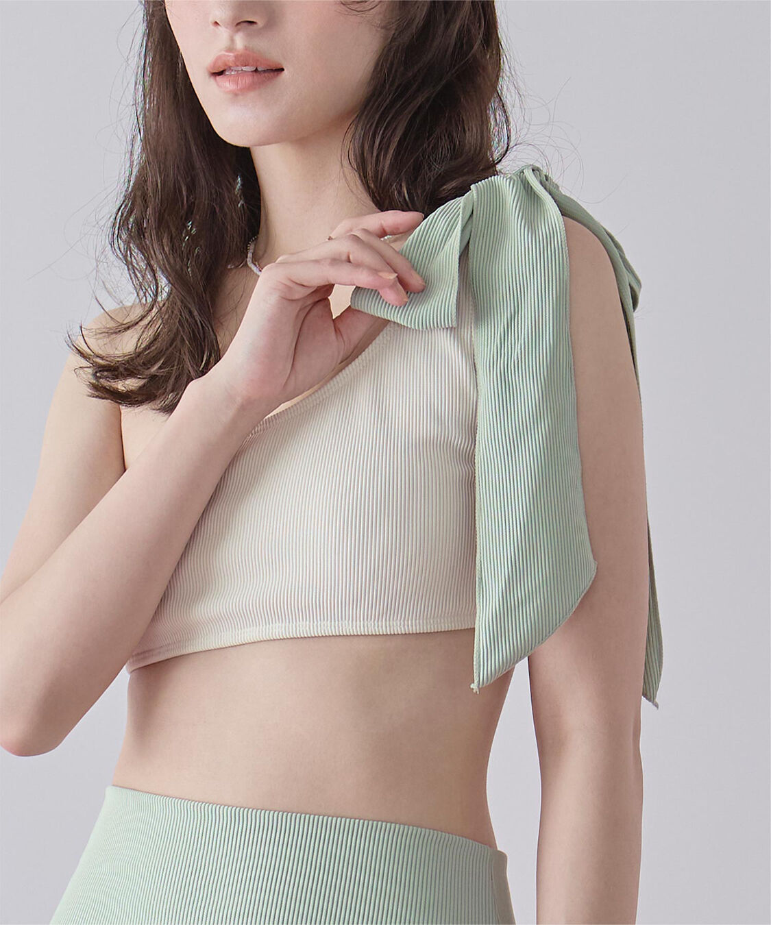 SEA DRESS「ワンショルダーデザインリブビキニ」|ビキニ|