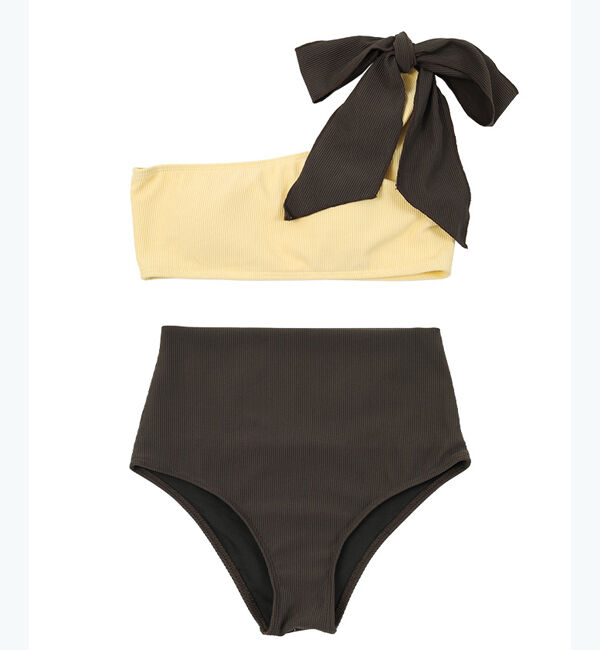 SEA DRESS「ワンショルダーデザインリブビキニ」|ビキニ|