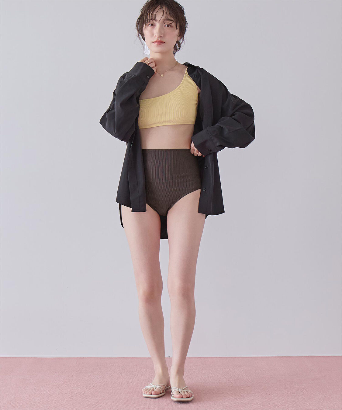 SEA DRESS「ワンショルダーデザインリブビキニ」|ビキニ|