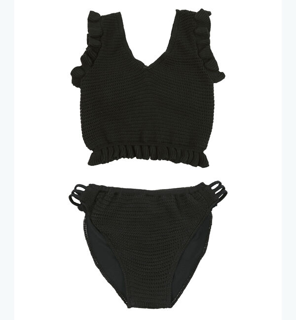 SEA DRESS「Vネックタンクトップフリルクロシェビキニ/水着」|ビキニ|