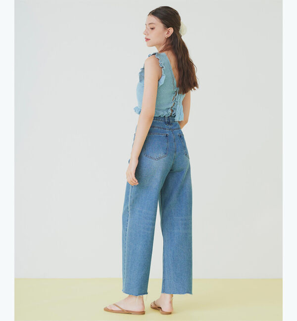 SEA DRESS「Vネックタンクトップフリルクロシェビキニ/水着」|ビキニ|