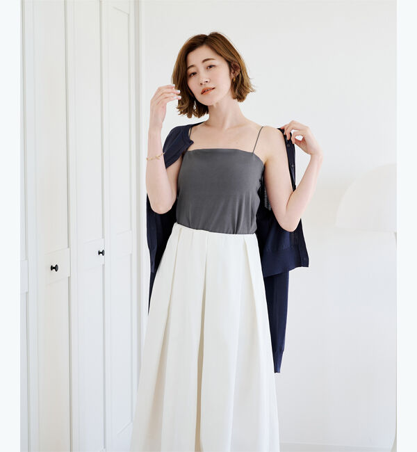 ur's「ストラップカップ付キャミソール」|キャミソール|チャコール