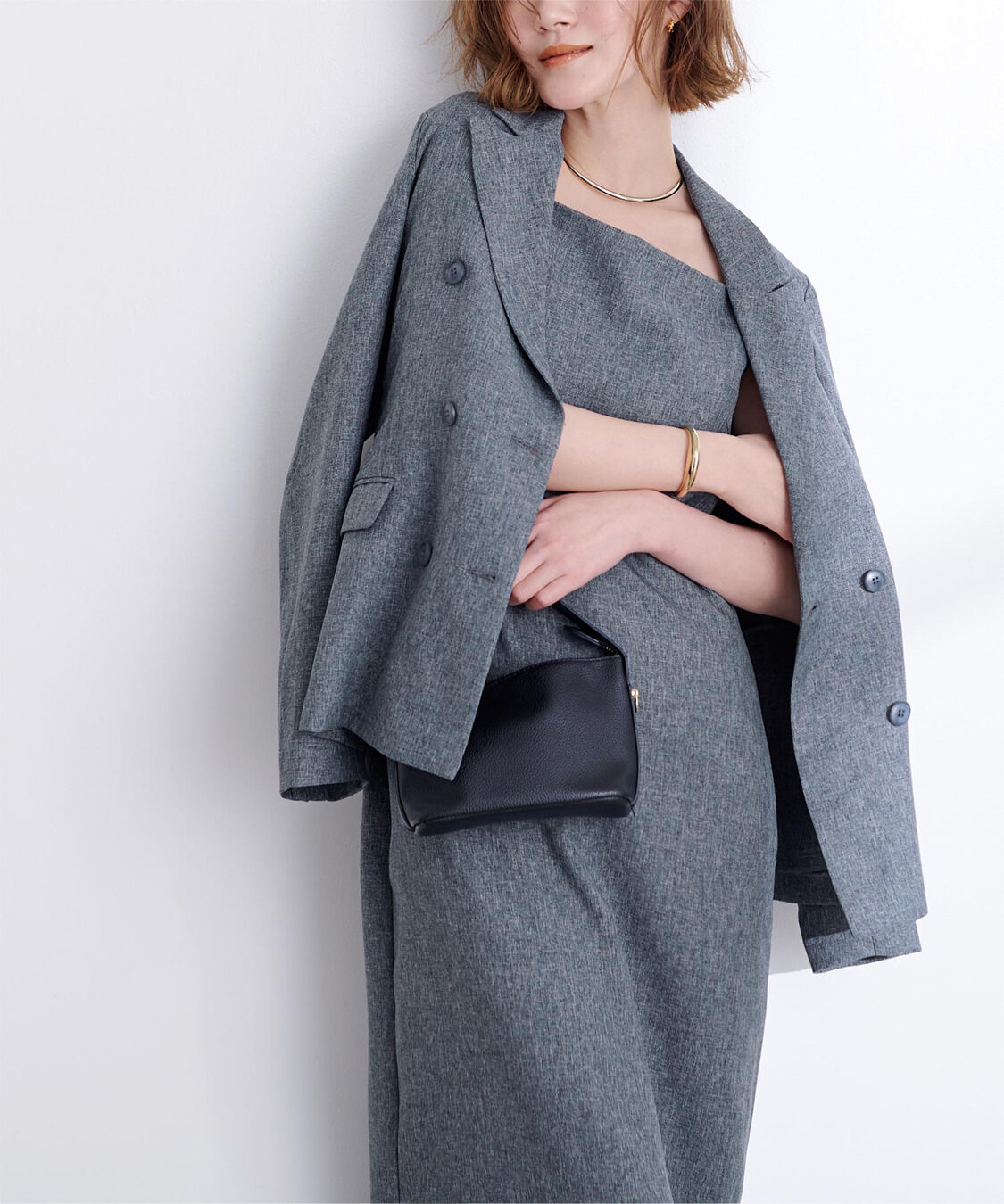 ur's「リネンライクダブルブレストジャケット」|テーラードジャケット|