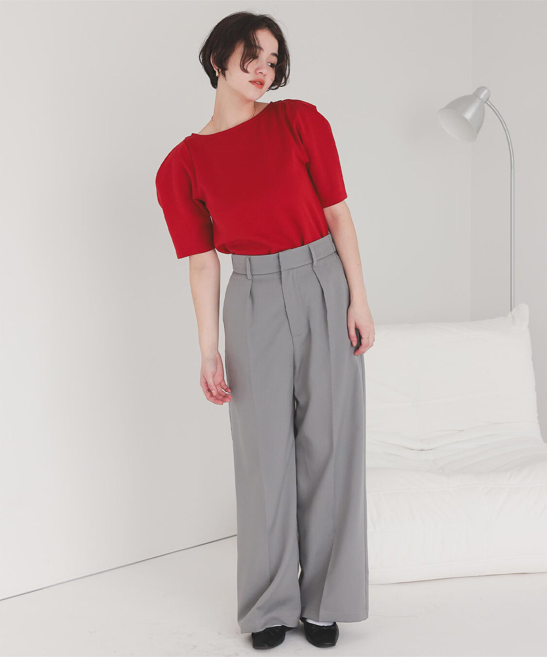 titivate「フォルムスリーブ5分袖カットソー」|Tシャツ・カットソー|