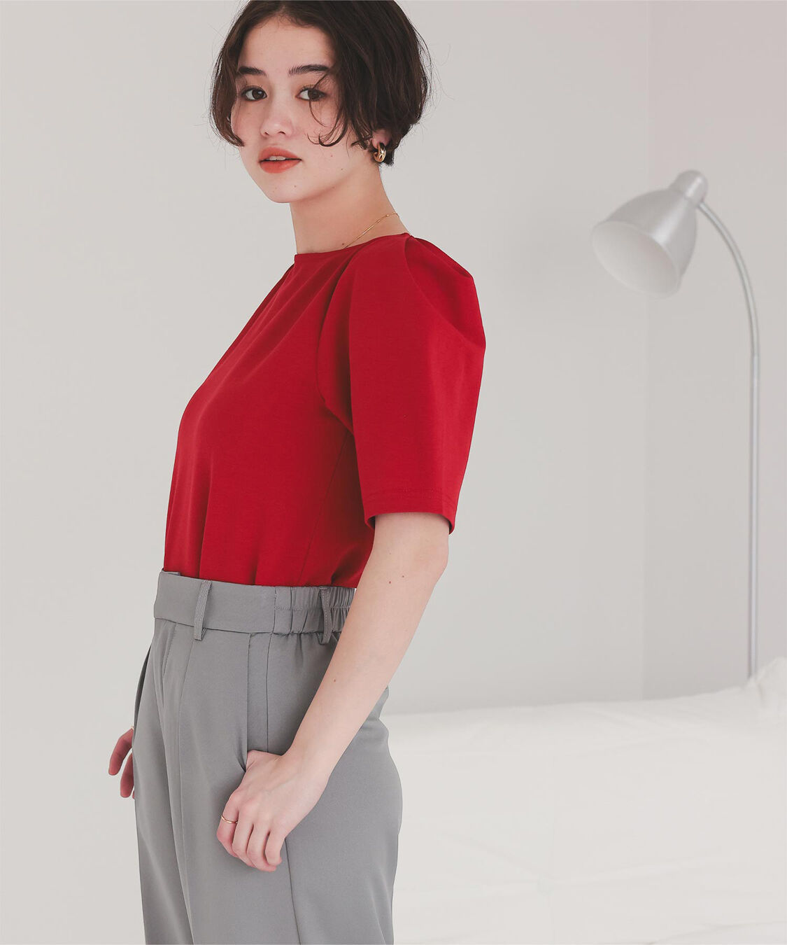 titivate「フォルムスリーブ5分袖カットソー」|Tシャツ・カットソー|