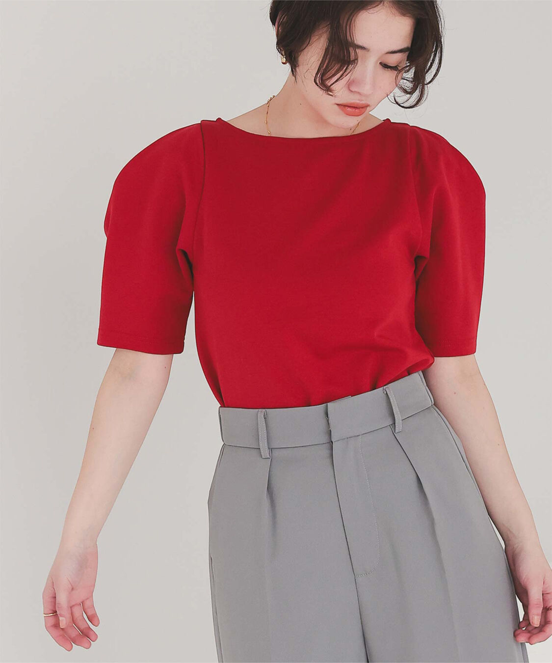 titivate「フォルムスリーブ5分袖カットソー」|Tシャツ・カットソー|