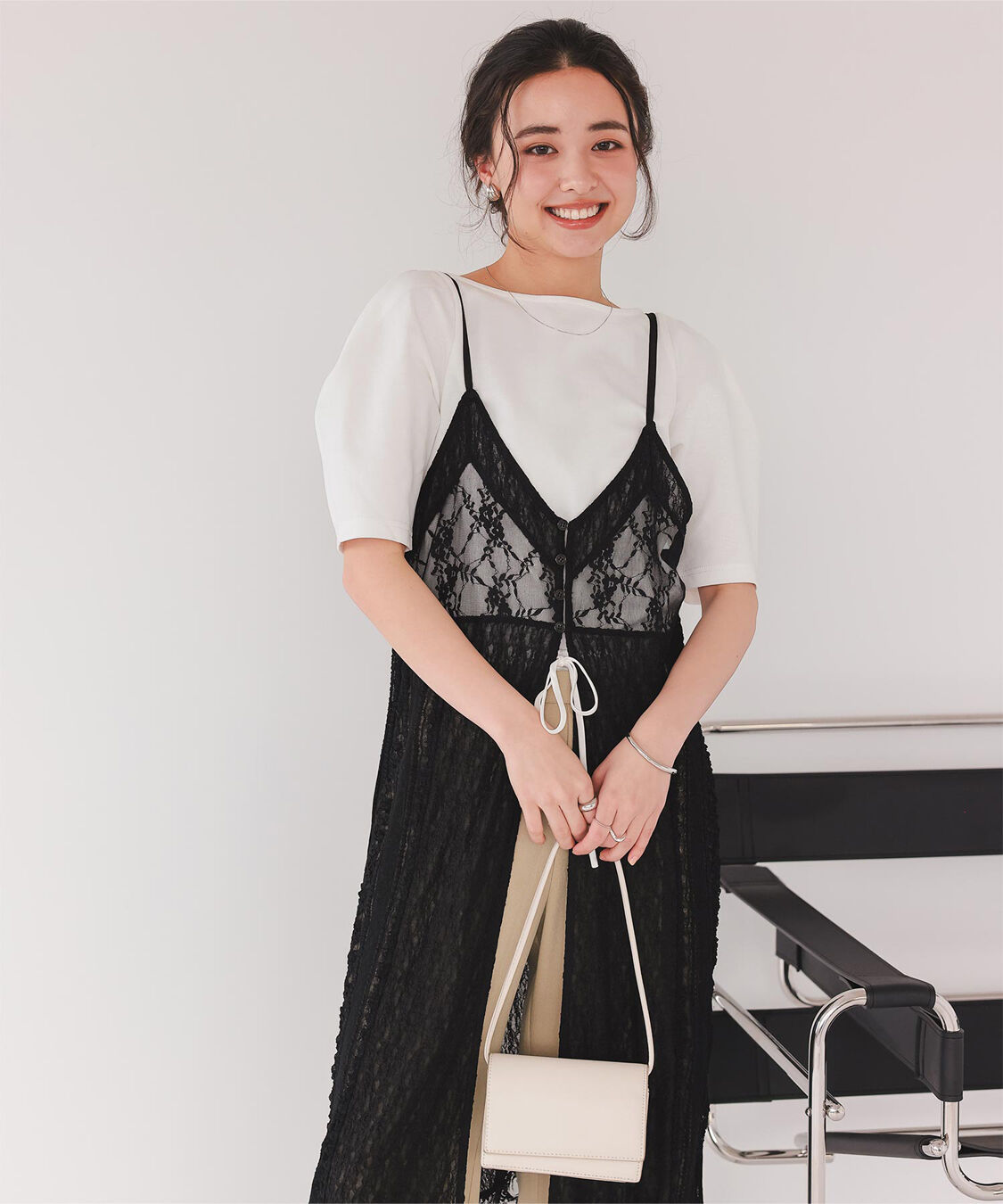 titivate「フォルムスリーブ5分袖カットソー」|Tシャツ・カットソー|