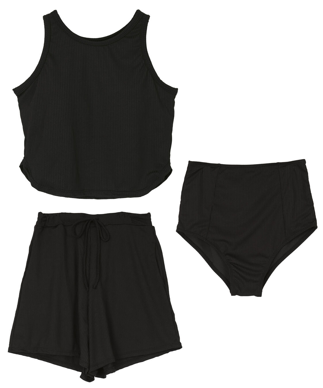 SEA DRESS「3点セット/ショートパンツ&times;タンクトップビキニ/水着」|ビキニ|