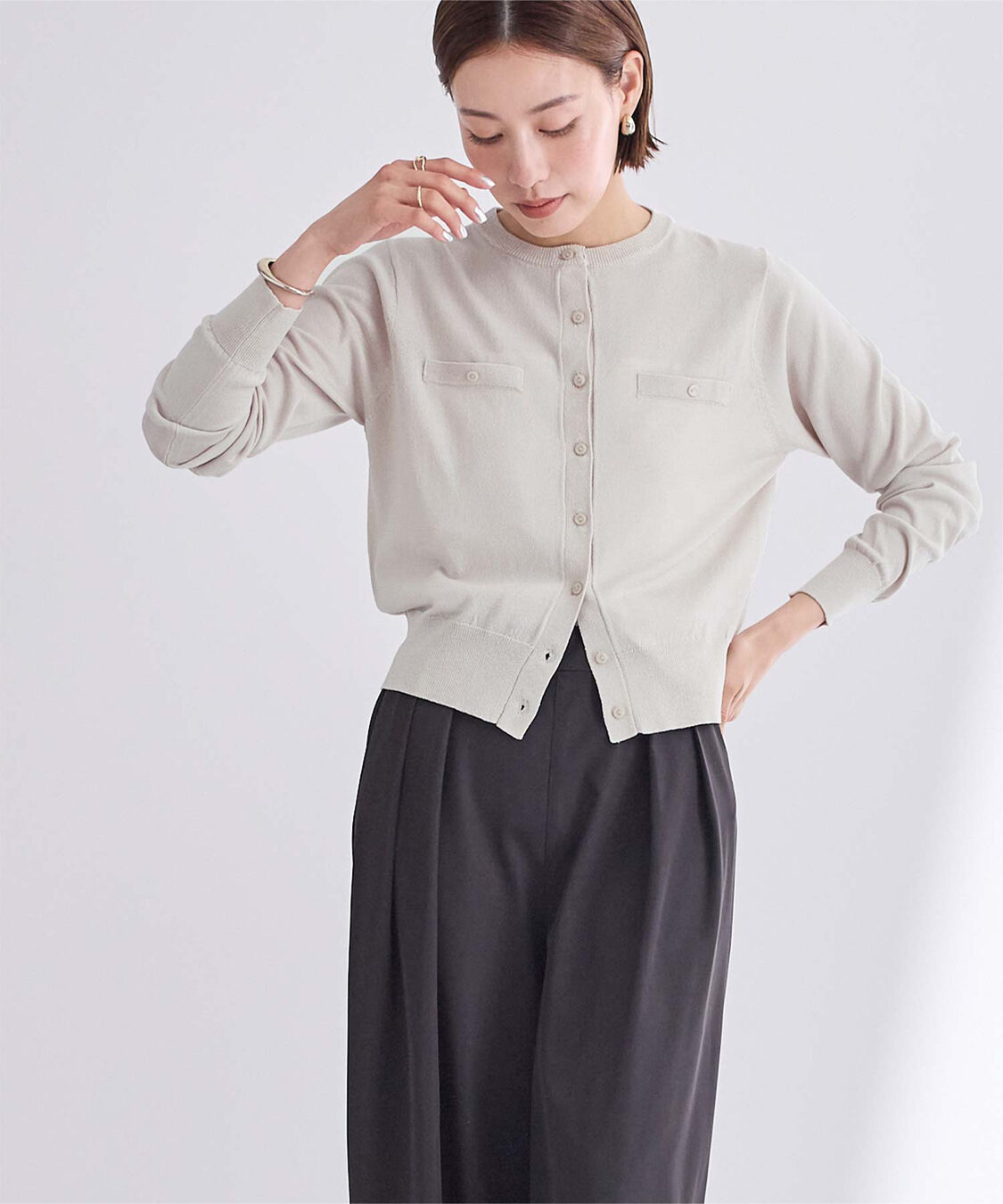 ur's「UVケアコンパクトベーシックニットカーディガン」|ニット・セーター|