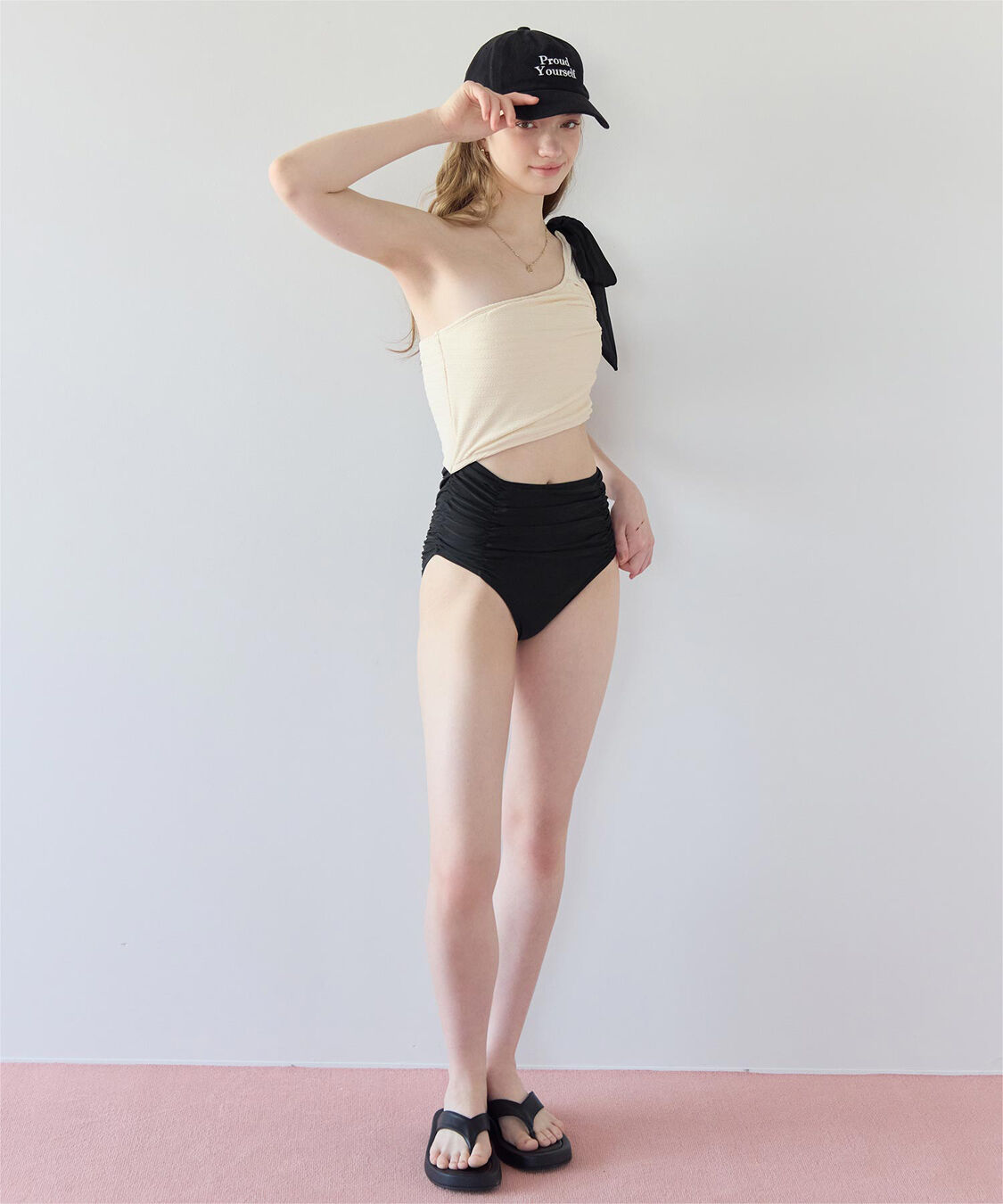 SEA DRESS「ワンショルダーカットアウトワンピース」|ビキニ|