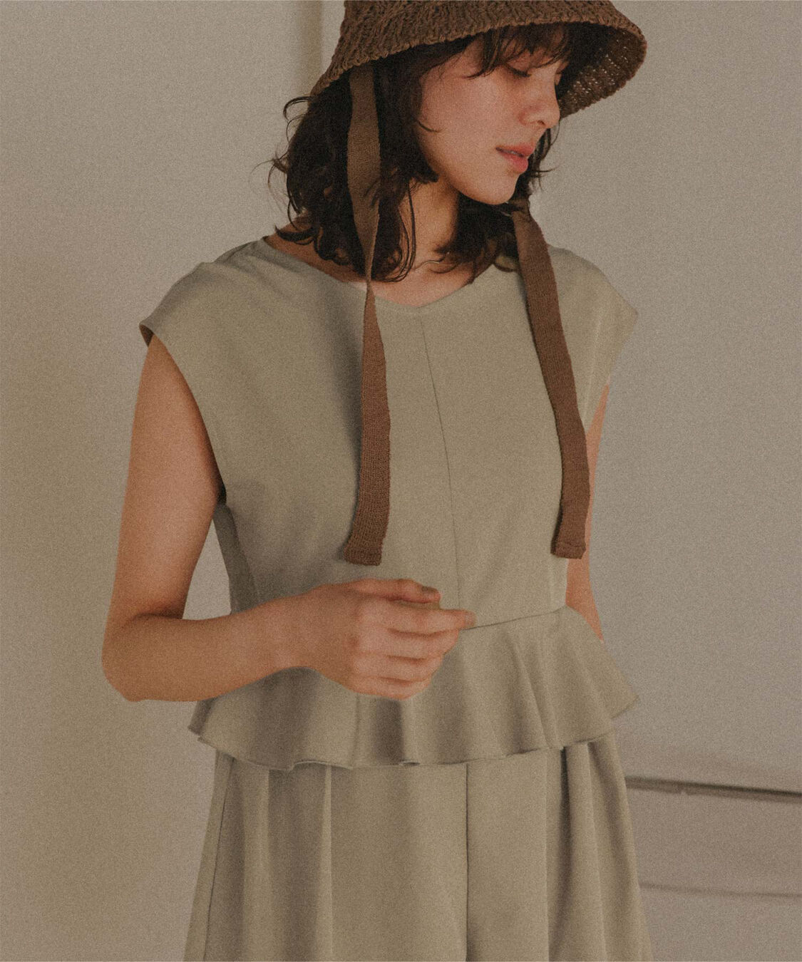 titivate「ペプラムフレアデザインオールインワン/ワンピース水着」|コンビネゾン|