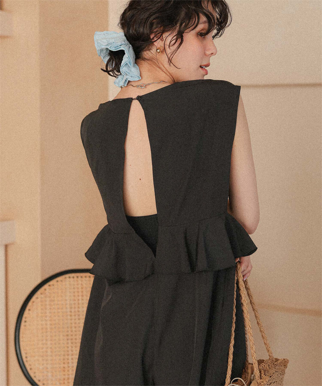 titivate「ペプラムフレアデザインオールインワン/ワンピース水着」|コンビネゾン|