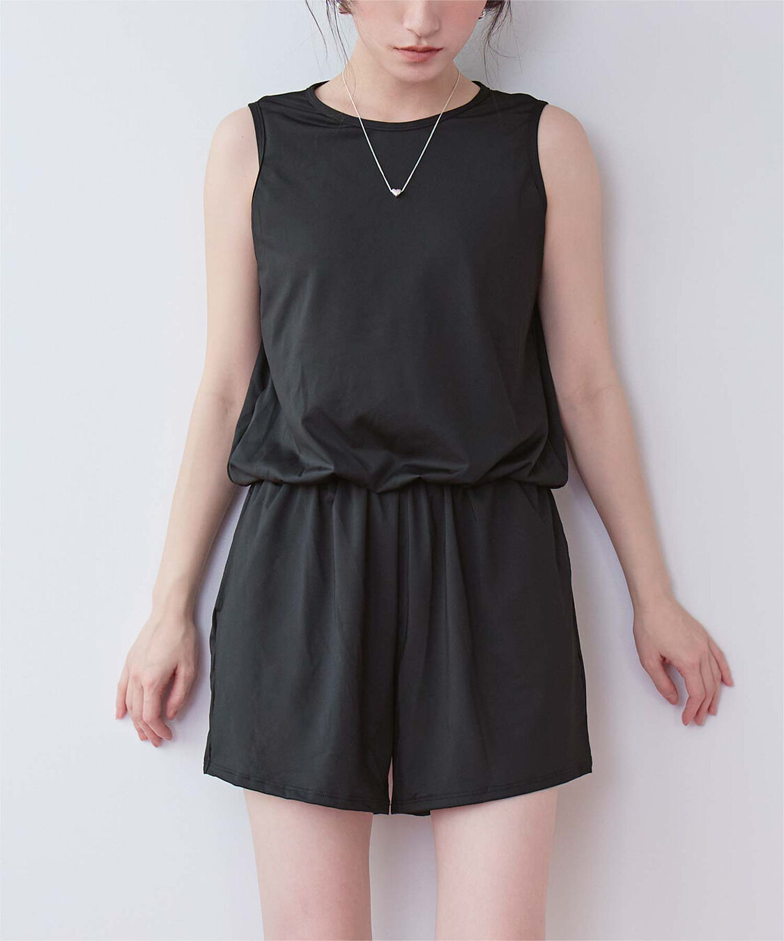 SEA DRESS「ﾊﾞｯｸﾘﾎﾞﾝﾉｰｽﾘｰﾌﾞｵｰﾙｲﾝﾜﾝ/水着」|コンビネゾン|